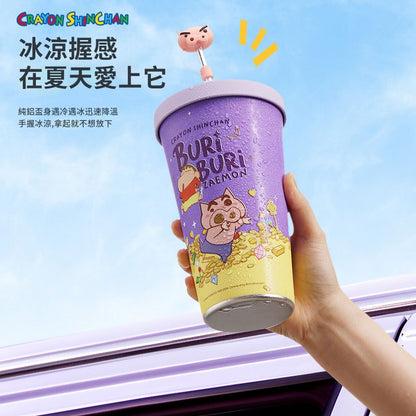 【洛克空間】正版現貨 蠟筆小新 冷冷杯 冰變 新款 變色水杯 奶茶杯 環保杯 飲料杯 睡衣小新 隨行杯 冰霸杯 商品圖片 4