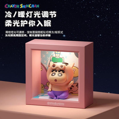 【洛克空間】正版現貨 蠟筆小新 最新款 左衛門相框小夜燈 氛圍燈 牀頭燈 cos左衛門 新之助 送禮 商品圖片 4