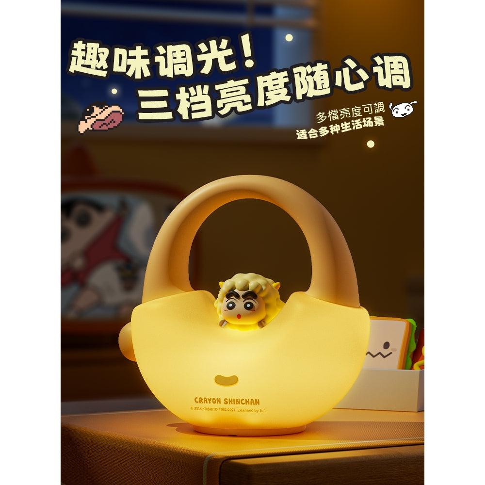 【現貨】正版 蠟筆小新 手提小夜燈 硅膠拍拍燈 牀頭燈 新之助 夜燈 療癒 禮物 聖誕 交換禮物 商品圖片 4