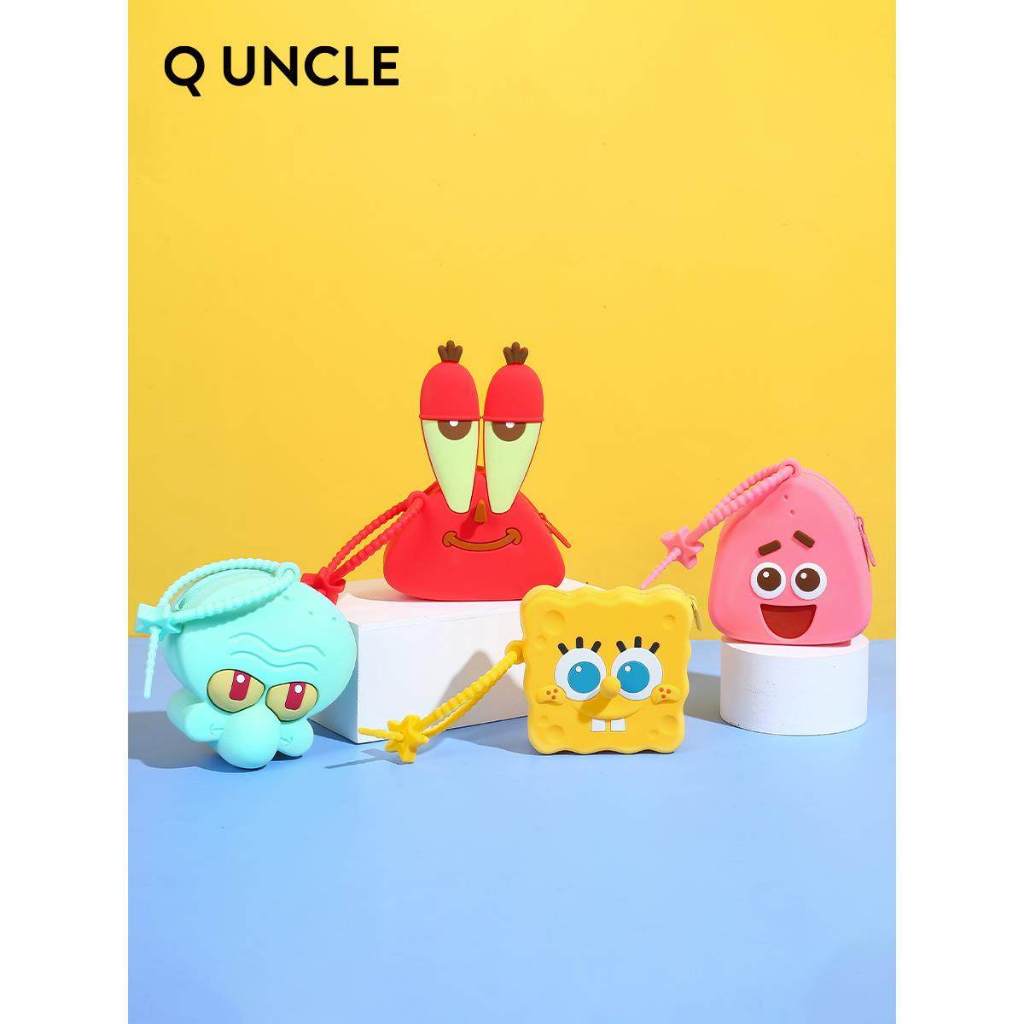 【Q UNCLE】現貨 海綿寶寶 硅膠 零錢包 掛件 異形形 吊飾 耳機包 送禮 胖大星 商品圖片 4