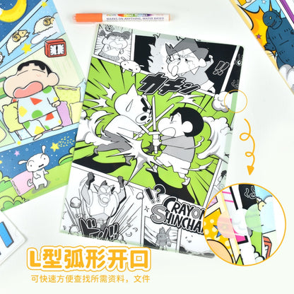 【現貨】正版 蠟筆小新 A4L夾 防水 文件夾 資料夾 辦公 家用 文具 新之助 睡衣小新 動感超人 夏日嘻嘻 商品圖片 4