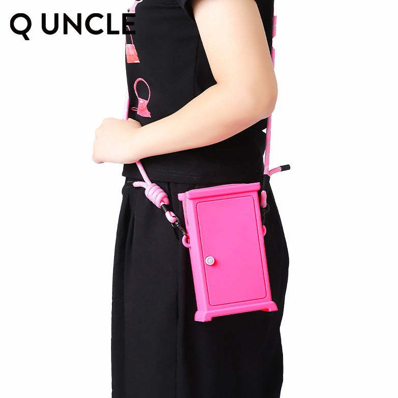 【Q UNCLE】正版 哆啦A夢 任意門 硅膠 手機包 零錢包 包包 硬幣包 耳機包 吊飾 小叮噹 掛件 收納包 斜挎包 商品圖片 4