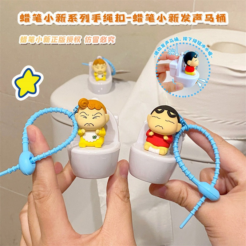 【冉紅】正版現貨 蠟筆小新 馬桶系列 鑰匙扣 鑰匙圈 掛飾 吊飾 掛件 擺件 新之助 禮物 小葵 商品圖片 4