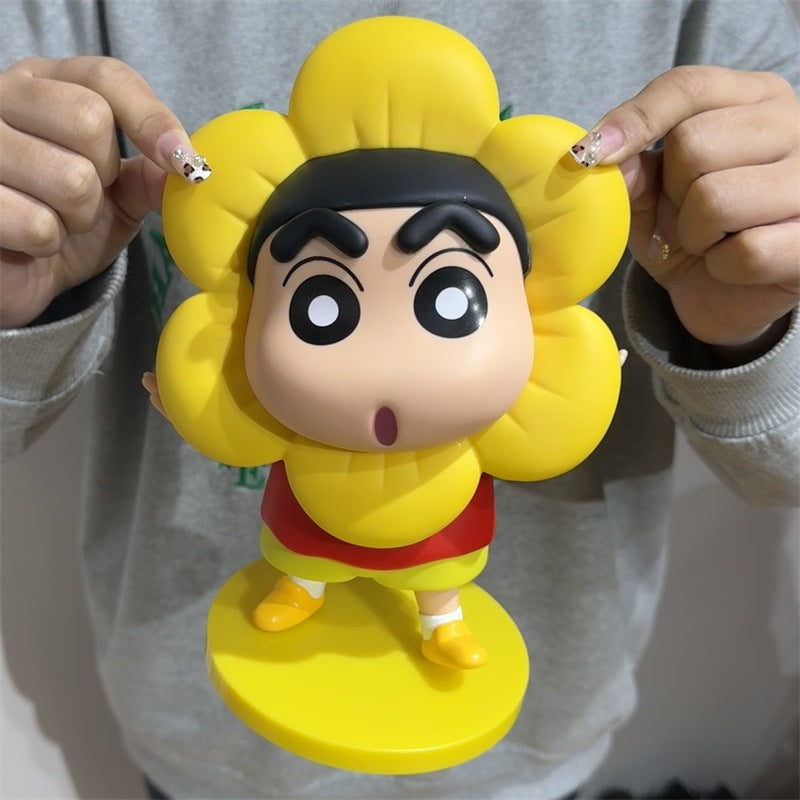 【玩樂主義】現貨 蠟筆小新 向日葵款 桌面擺件 周邊公仔 生日禮物 卡通可愛 送禮 商品圖片 4