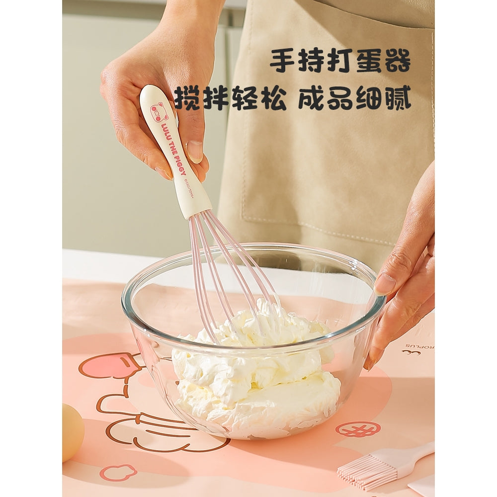 【川島屋】正版現貨 lulu豬 硅膠刮刀刷 油刷子 手動打蛋器 蛋糕烘焙工具 鍋鏟 湯勺 飯勺 漏勺 送禮 商品圖片 4