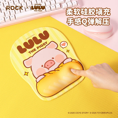 【洛克空間】現貨 lulu豬 滑鼠墊 鼠標墊 3D 桌墊 加厚防滑人體工學 送禮 商品圖片 4