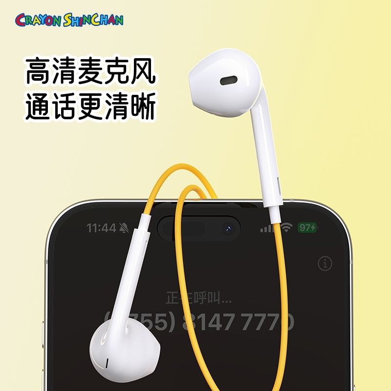 【洛克空間】現貨 蠟筆小新 耳機線 耳麥 有線耳機 聽音樂 講電話 麥克風 送禮 新之助 商品圖片 4
