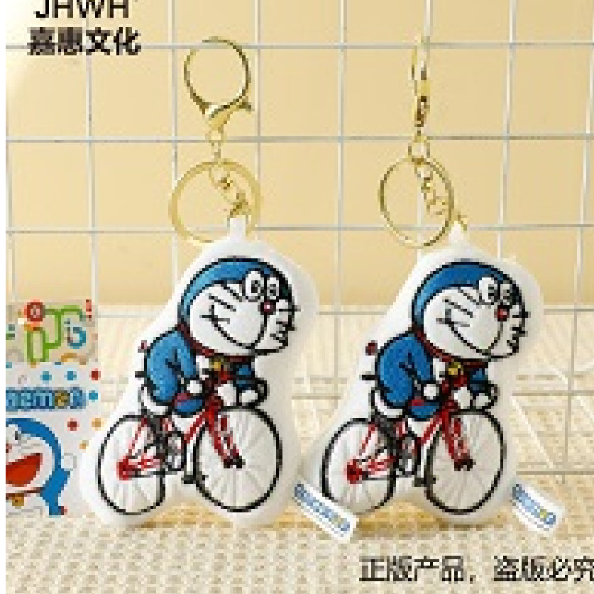 【嘉慧】正版現貨 哆啦A夢 鑰匙圈 鑰匙扣 掛件 布藝刺繡 吊飾 送禮 商品圖片 4