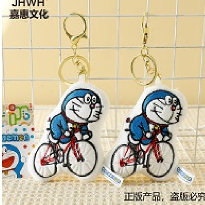 【嘉慧】正版現貨 哆啦A夢 鑰匙圈 鑰匙扣 掛件 布藝刺繡 吊飾 送禮 商品圖片 4