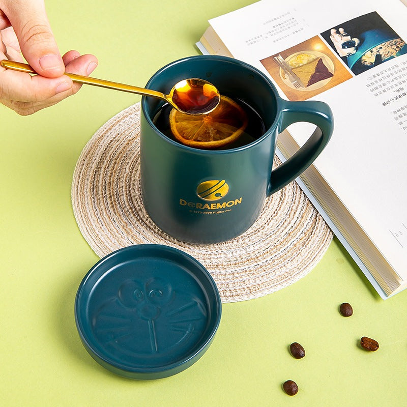 【清和】正版現貨 哆啦A夢 一杯子一輩子 鈴鐺杯 馬克杯 高顏值 有蓋無湯匙 咖啡杯 送禮 水杯 小叮噹 哆啦a夢 商品圖片 4