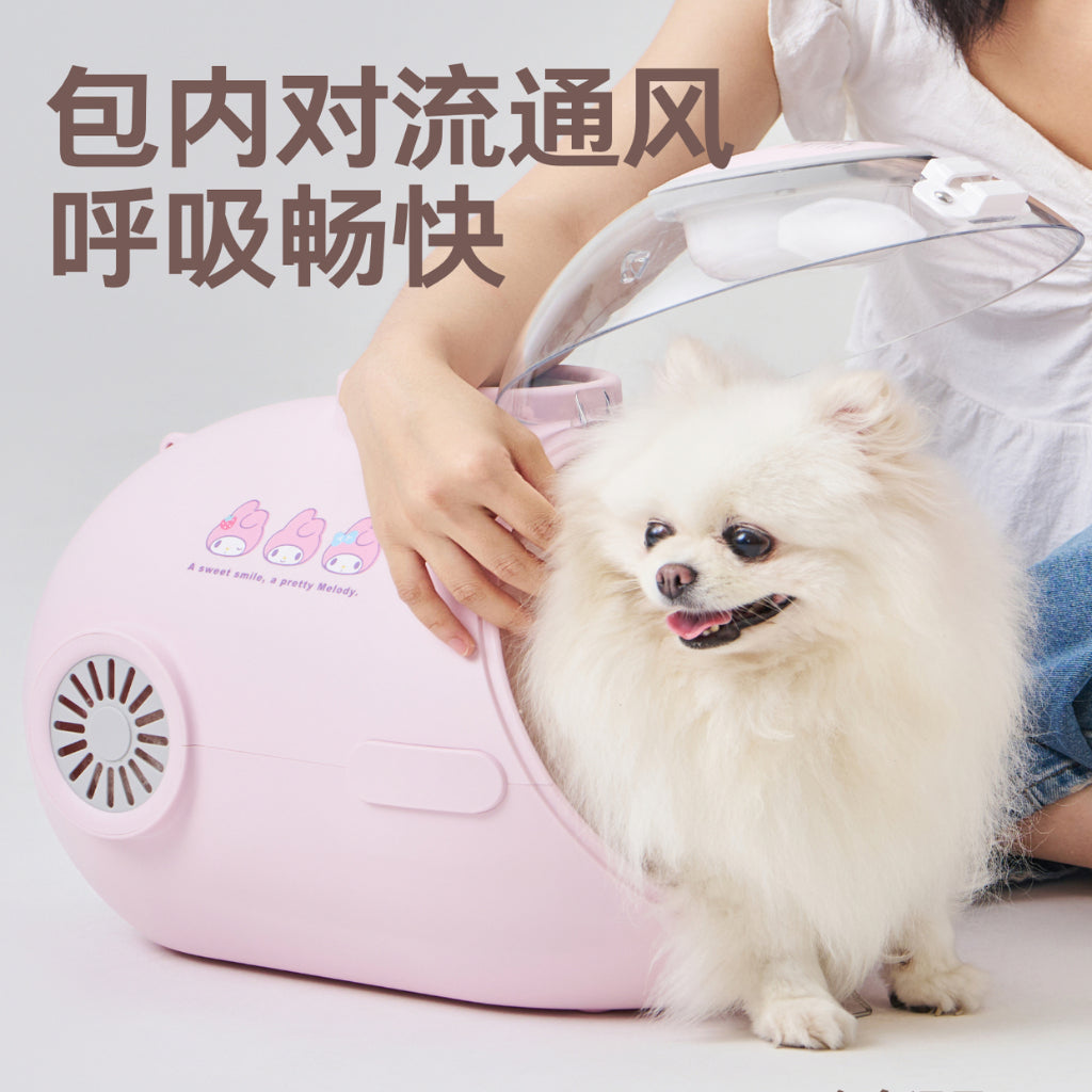【覓嗷】正版現貨 三麗鷗 寵物箱子 寵物籠子 航空箱 自帶糧倉 小夜燈 透明天窗 外出 旅遊 自帶風扇 庫洛米 商品圖片 4