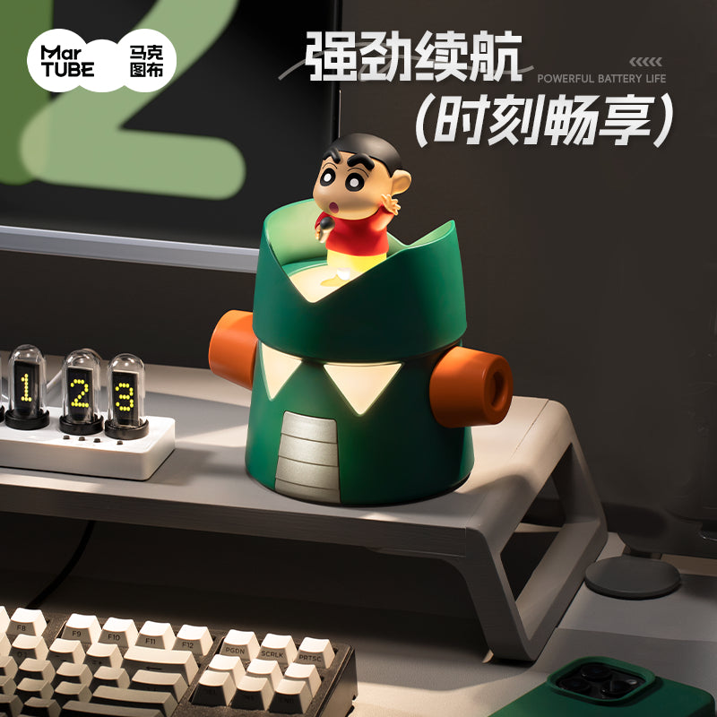 【馬克圖布】現貨 蠟筆小新 康達姆 小夜燈 氛圍燈 可當手機支架 小新會旋轉 送禮 新之助 商品圖片 4