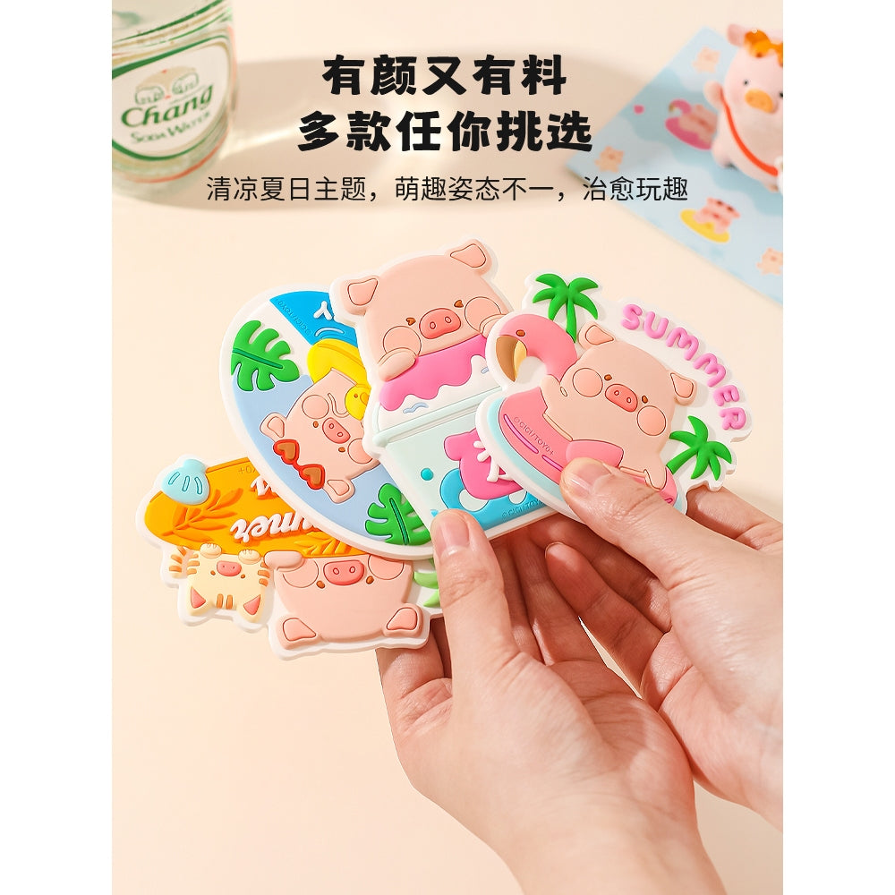 【川島屋】正版現貨 lulu豬 可愛冰箱貼 磁貼 個性創意冰箱磁吸裝飾貼 軟膠材質 送禮 商品圖片 4