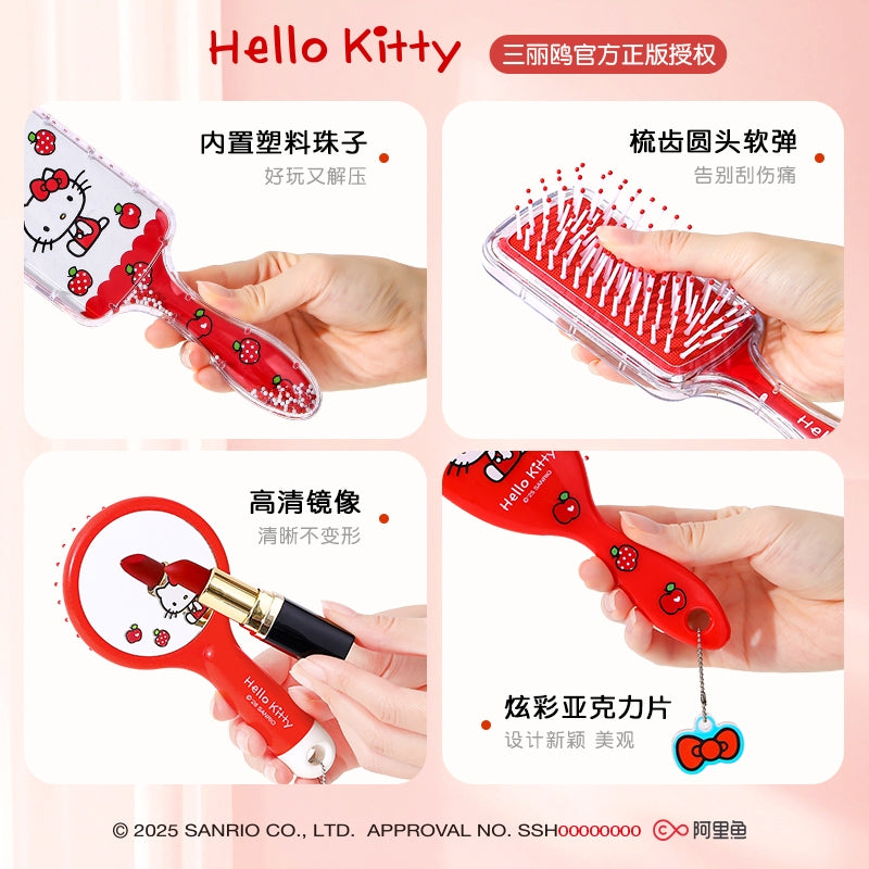 【包包寶】現貨 三麗鷗 梳子 KT貓 氣墊梳 卡通按摩梳 可愛便攜摺疊梳 鏡梳 送禮 商品圖片 4