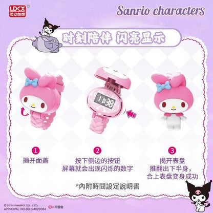 【靈動創想】正版現貨 三麗鷗 庫洛米 大耳狗 美樂蒂 手錶 電子錶 卡通動漫 Q變手錶 送禮 商品圖片 4