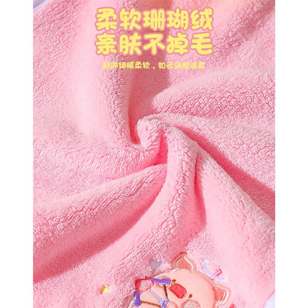 【川島屋】正版現貨 lulu豬 紐扣設計幹髮帽 輕鬆包裹  擦手巾  洗頭包頭巾 送禮 商品圖片 4