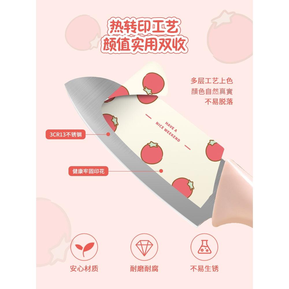 【川島屋】正版現貨 lulu豬 可愛水果刀  菜刀 刀身不銹鋼材質 小刀 輔食刀具 砧板 剪刀 送禮 商品圖片 4