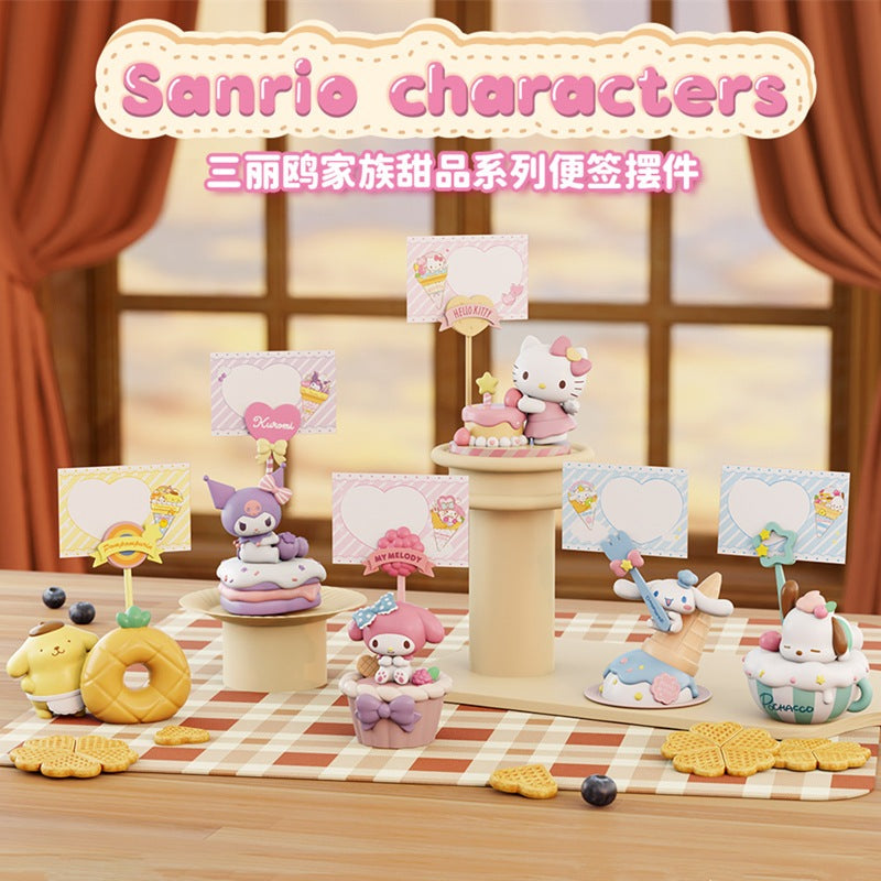 【冉紅】正版 三麗鷗 甜品系列 庫洛米 美樂蒂 玉桂狗 kt貓 帕恰狗 布丁狗 便利貼 擺件 裝飾 留言板 送禮 商品圖片 4