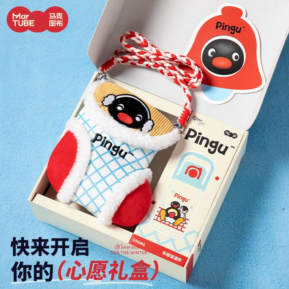 【馬克圖布】現貨 Pingu 暖呼呼禮盒 保溫杯 斜跨杯套 套裝禮盒 保溫瓶 送禮 企鵝 商品圖片 4