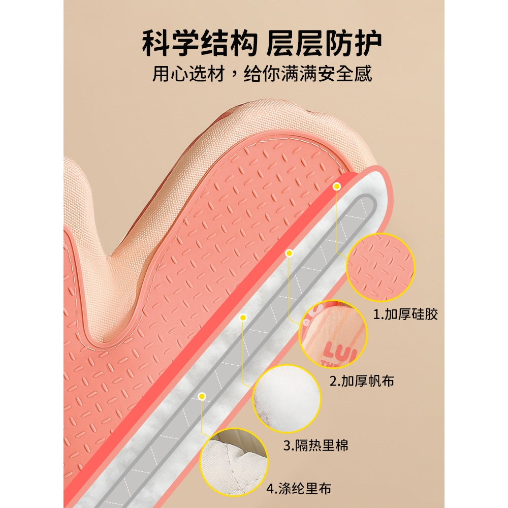 【川島屋】正版現貨 lulu豬 隔熱手套 耐高溫防燙 硅膠防滑紋理手套 圍裙手套 烘焙手套 送禮 商品圖片 4