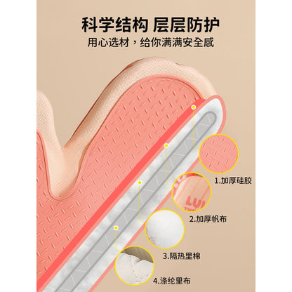 【川島屋】正版現貨 lulu豬 隔熱手套 耐高溫防燙 硅膠防滑紋理手套 圍裙手套 烘焙手套 送禮 商品圖片 4