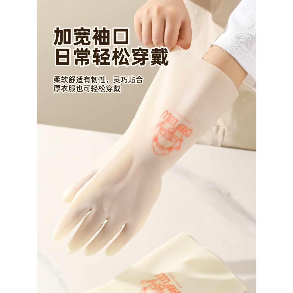 【川島屋】正版現貨 lulu豬 洗碗手套 廚房耐用刷碗清潔丁腈橡膠皮手套 洗盤 洗鍋 洗杯 洗筷子 送禮 商品圖片 4