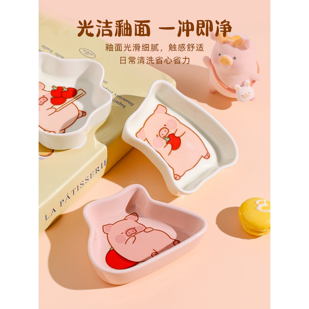 【川島屋】正版現貨 lulu豬 味碟 蘸料碟 調味碟 調料碟 陶瓷小菜碟子 醬油醋碟 送禮 商品圖片 4
