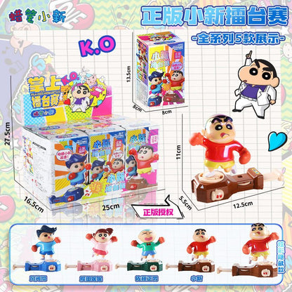 【魔卡丘】正版現貨 蠟筆小新 拳擊 對戰PK 玩具 盲盒款式 送禮 新之助 商品圖片 5