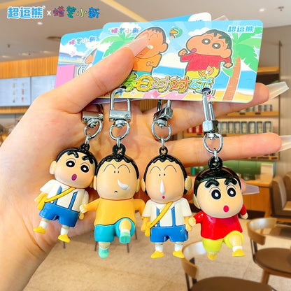 【超逗熊】正版現貨 蠟筆小新 磁吸對對碰 鑰匙扣 掛件 鑰匙圈 冰箱貼 包包掛飾 創意可愛公仔 送禮 商品圖片 5