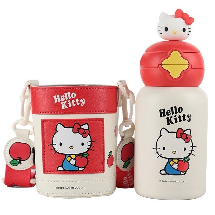【杯具熊】正版現貨 三麗鷗 hellokitty 保溫杯 保溫瓶 水杯 水壺 600ml 韓國品牌 送禮 可斜挎 商品圖片 5