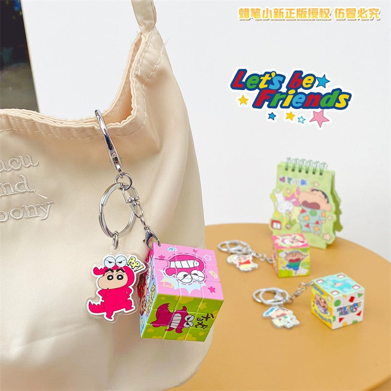 【冉紅】現貨 蠟筆小新 鑰匙圈 鑰匙扣 魔方系列 掛件 吊飾 商品圖片 5