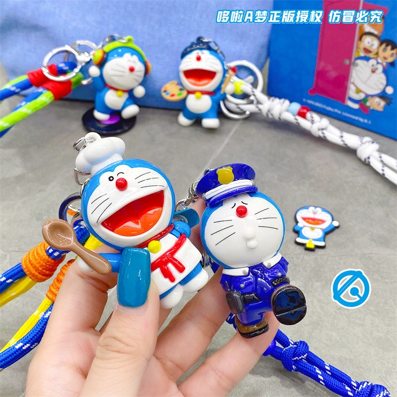 【超逗熊】正版現貨 哆啦A夢 鑰匙扣 鑰匙圈 職業系列 吊飾 掛件 掛飾 送禮 商品圖片 5