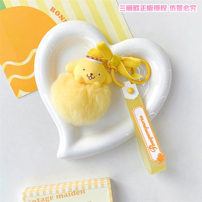 【冉紅】正版現貨 三麗鷗 鑰匙圈 鑰匙扣 掛件 吊飾 大絨球系列 送禮 帕恰狗 商品圖片 5