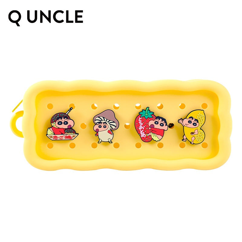 【Q UNCLE】正版現貨 蠟筆小新 長方形收納包 零錢包 硅膠包包 硬幣包 耳機包 吊飾 收納包 飾品包 商品圖片 5