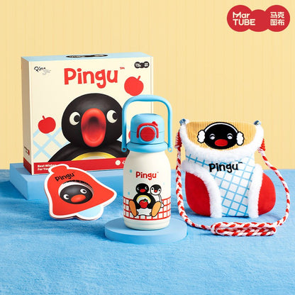 【馬克圖布】現貨 Pingu 暖呼呼禮盒 保溫杯 斜跨杯套 套裝禮盒 保溫瓶 送禮 企鵝 商品圖片 5