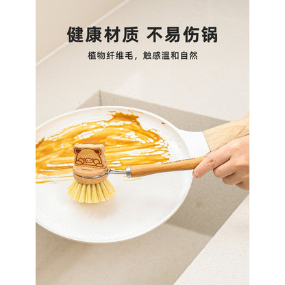 【川島屋】正版現貨 lulu豬 鍋刷 洗碗刷 長柄清潔小刷子 刷盤 刷杯 健康材質 送禮 商品圖片 5