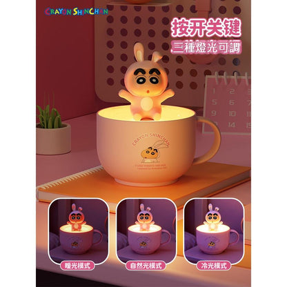 【洛克空間】現貨 蠟筆小新 下午茶 小夜燈 氛圍燈 牀頭燈 燈具 送禮 新之助 商品圖片 5