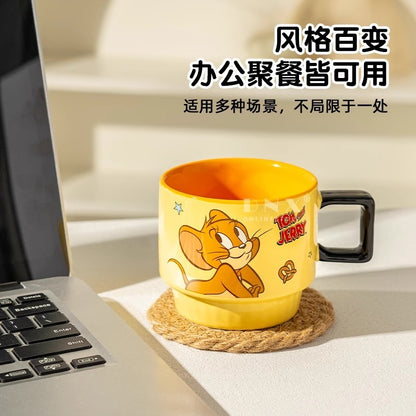 【曙曦】正版現貨 貓和老鼠 疊疊杯 馬克杯 水杯 牛奶杯 咖啡杯 飲料杯 餐具 送禮 湯姆與傑瑞 商品圖片 5