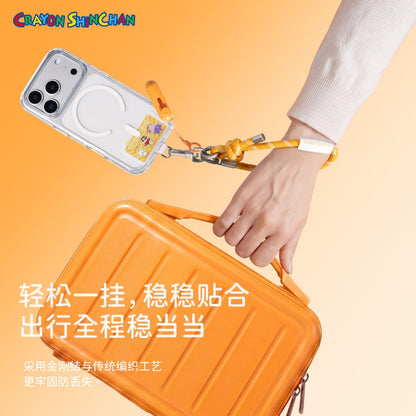 【洛克空間】正版現貨 蠟筆小新 手機掛繩 手機殼掛繩 吊繩 手機繩 手機吊帶 可斜跨 帶支架功能 掛飾 吊飾 新之助 商品圖片 5