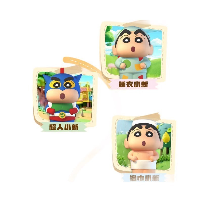 【魔卡丘】正版現貨 蠟筆小新 變裝系列 萌動指偶 公仔 新之助 小白 小葵 睡衣小新 康達姆 盲盒 公仔 商品圖片 5