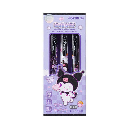 【香港悅木】現貨 三麗鷗 庫洛米 按動中性筆 水性筆 寫字筆 3隻盒裝 筆芯0.5mm 商品圖片 5