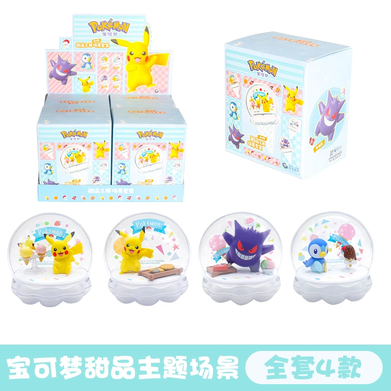 【實豐】正版現貨 寶可夢 皮卡丘 甜品套裝 公仔 擺件 亞克力防塵 送禮 耿鬼 商品圖片 5