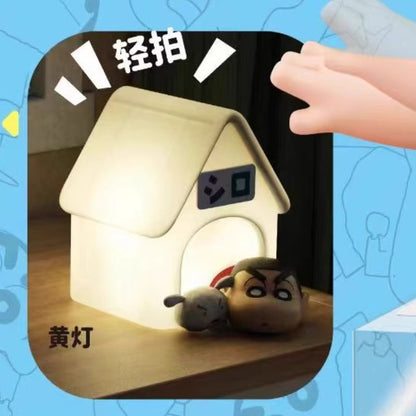 【摩卡丘】正版現貨 蠟筆小新 綿羊拍拍燈 小夜燈 氛圍燈 4種顏色 小白 新之助 送禮 摩卡丘 療癒 送禮 夜燈 商品圖片 5