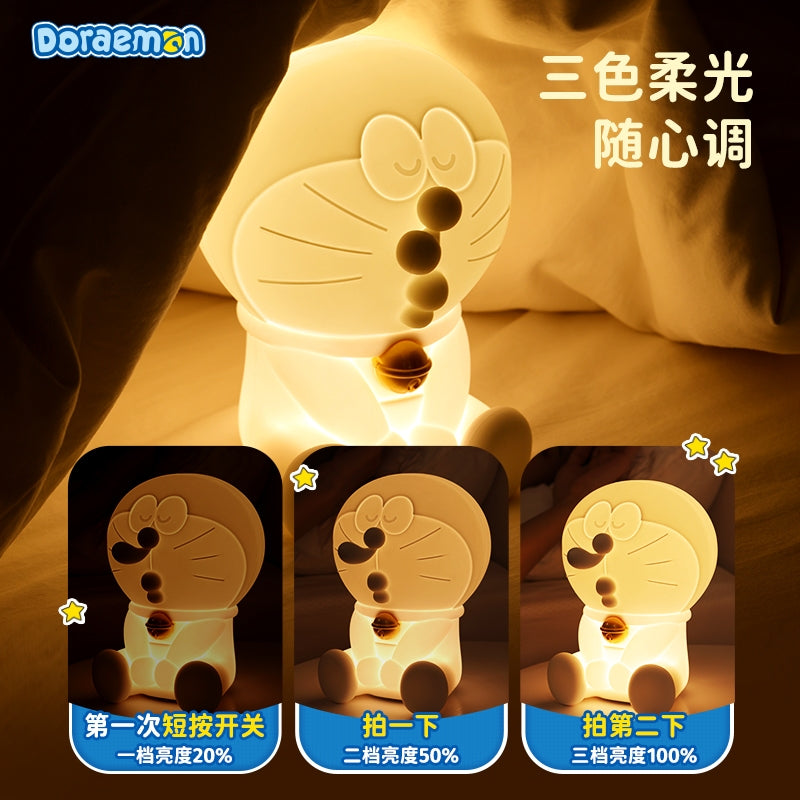 【洛克空間】現貨 哆啦A夢 小夜燈 拍拍燈 氛圍燈 牀頭燈 硅膠材質 送禮 不怕黑 療癒 夜燈 擺件 哆啦a夢 商品圖片 5