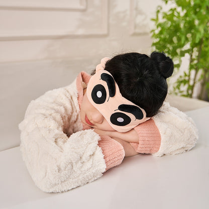 【漫貓】現貨 蠟筆小新 柔軟毛絨眼罩 可愛卡通小白遮光午休睡眠眼罩 送禮 商品圖片 5