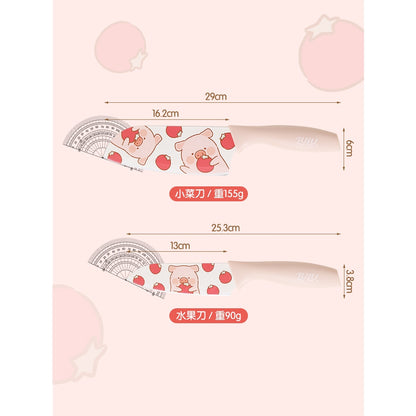 【川島屋】正版現貨 lulu豬 可愛水果刀  菜刀 刀身不銹鋼材質 小刀 輔食刀具 砧板 剪刀 送禮 商品圖片 5