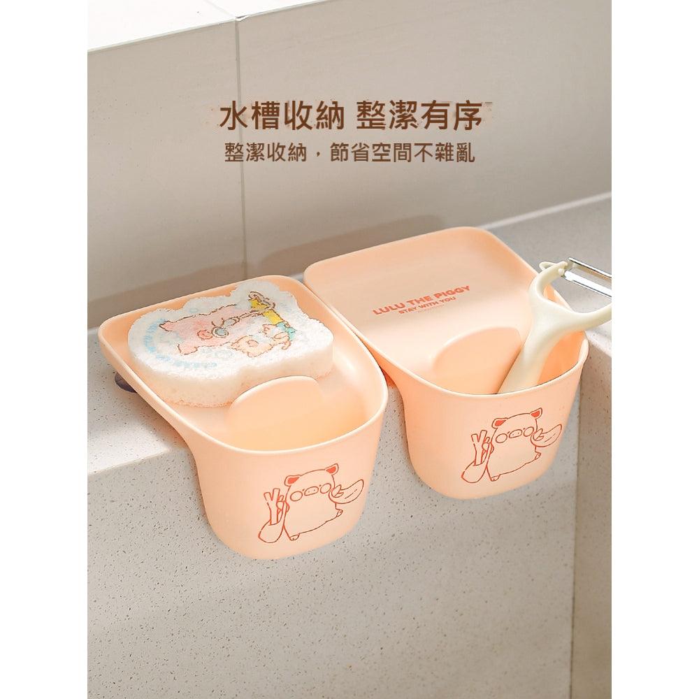 【川島屋】正版現貨 lulu豬 水槽置物架 洗碗海綿瀝水架 過濾飯菜殘渣 水龍頭收納掛架 送禮 商品圖片 5