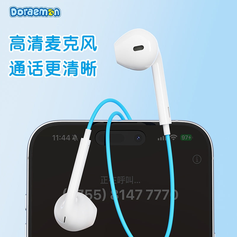 【洛克空間】現貨 哆啦A夢 耳機線 耳麥 有線耳機 聽音樂 講電話 麥克風 送禮 小叮噹 商品圖片 5