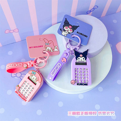 【冉紅】正版現貨 三麗鷗 鑰匙圈 計算器 鑰匙扣 掛件 吊飾 送禮 庫洛米 美樂蒂 大耳狗 商品圖片 5