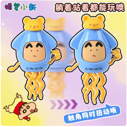 【魔卡丘】正版 蠟筆小新 cos章魚 玩具 發條公仔 盲盒 可躺著 可站著 送禮 新之助 商品圖片 6